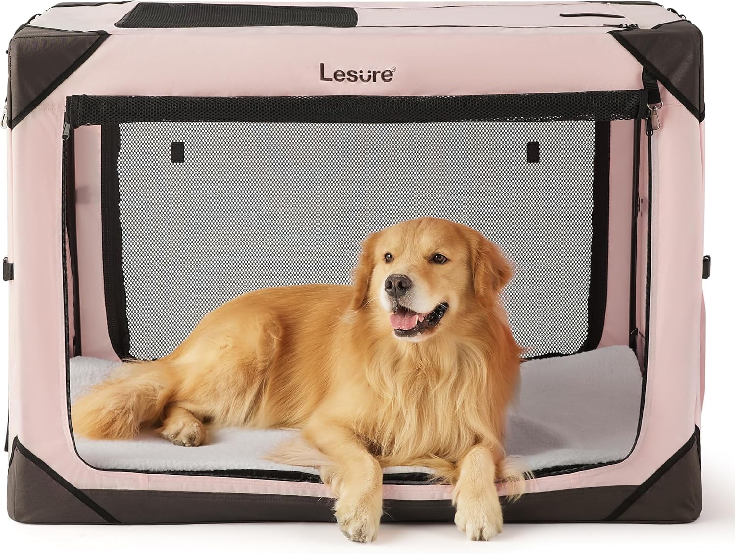 Lesure Collapsible Dog Crate Portable Dog Travel Crate Kennel for