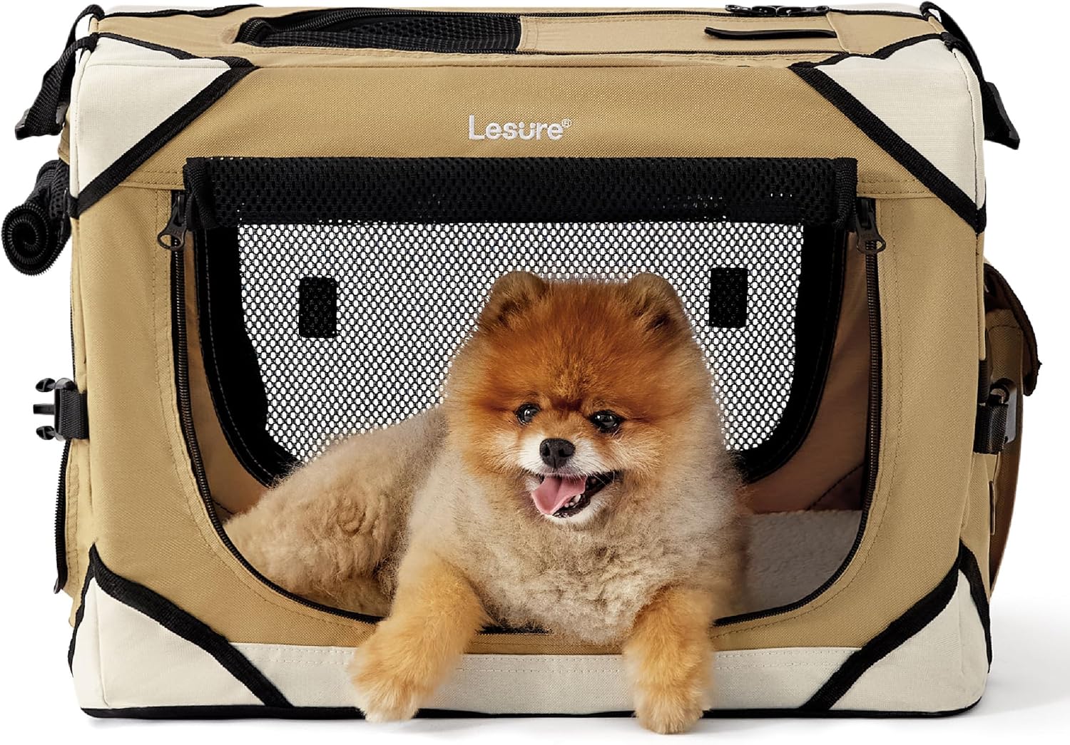 Lesure Collapsible Dog Crate Portable Dog Travel Crate Kennel for