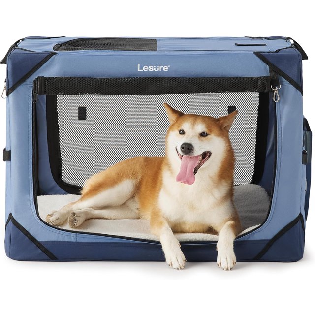 Lesure Collapsible Dog Crate Portable Dog Travel Crate Kennel for