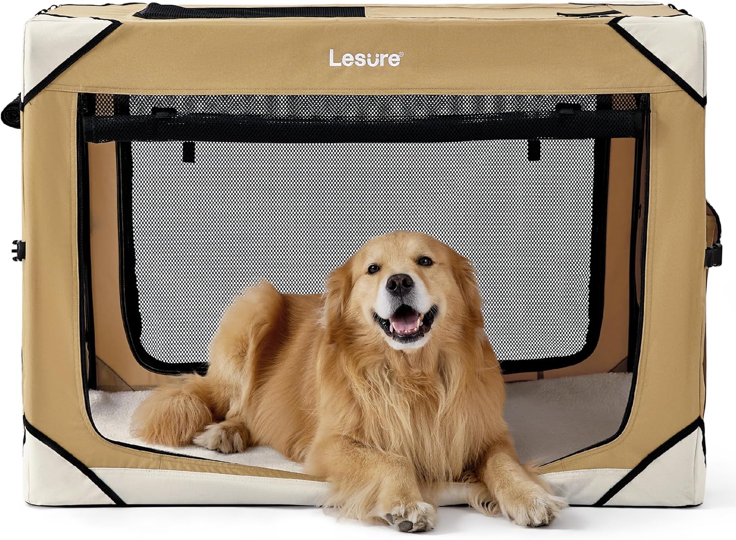 Lesure Collapsible Dog Crate Portable Dog Travel Crate Kennel for