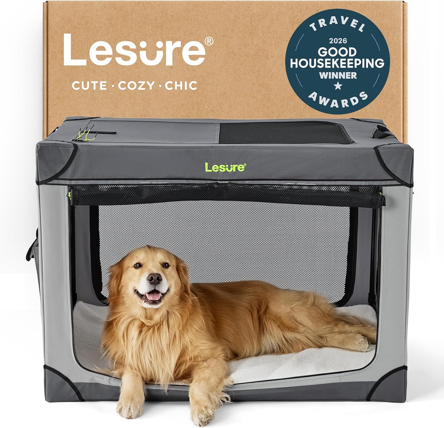 Lesure Shown on TODAY Show Soft Dog Crate - 42 Inch Portable Travel ...