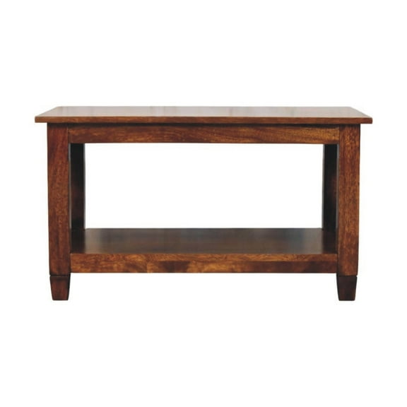 Lesuto Belmont X-Frame Chestnut Coffee Table - Contemporary Style, Wood