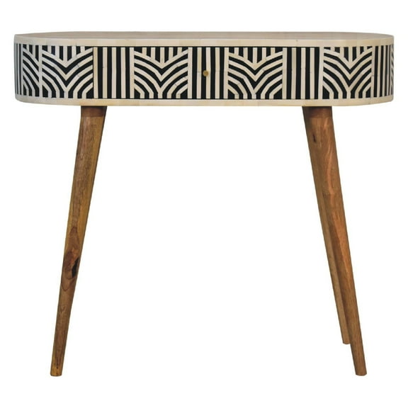 Lesuto Edessa Bone Inlay Console Table - Nordic Style, Wood, 1 Drawers