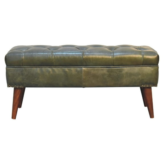 Lesuto Harbour Green Bench - Modern Style, Wood