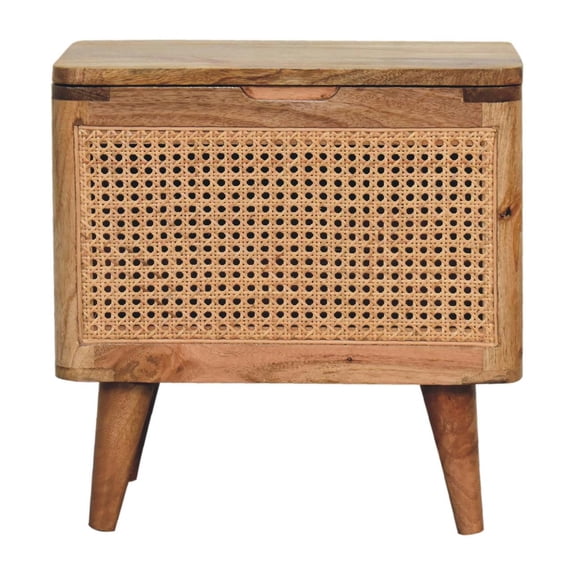 Lesuto Larissa Lid-up Storage Stool - Nordic Style, Wood, 0 Drawers
