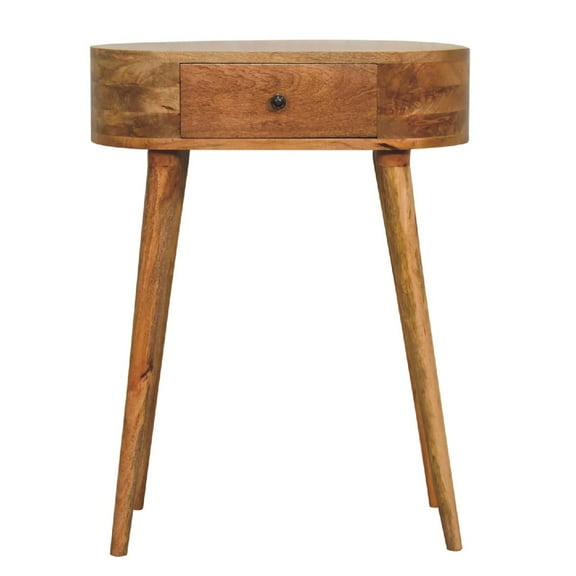 Lesuto Mini Albion Oak-ish Console - Nordic Style, Wood, 0 Drawers