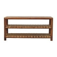 thumbnail image 1 of Lesuto Regency Woven Chestnut 2 slot Shoe Rack - Nordic Style, Wood, 0 Drawers, 1 of 9