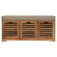 thumbnail image 1 of Lesuto Shutter Oak-ish Shoe Bench - Modern, Wood, cream, 1 of 10