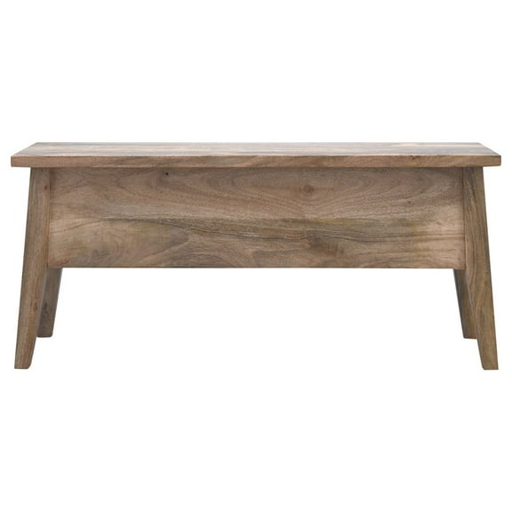 Lesuto Solid Wood Lid Up Storage Bench - Nordic Style, Wood, 0 Drawers