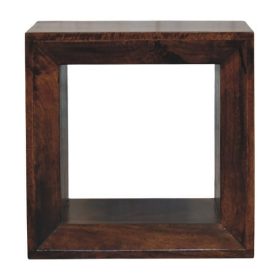 Lesuto Solis Open California Walnut Side Table - Nordic Style, Wood, 0 Drawers