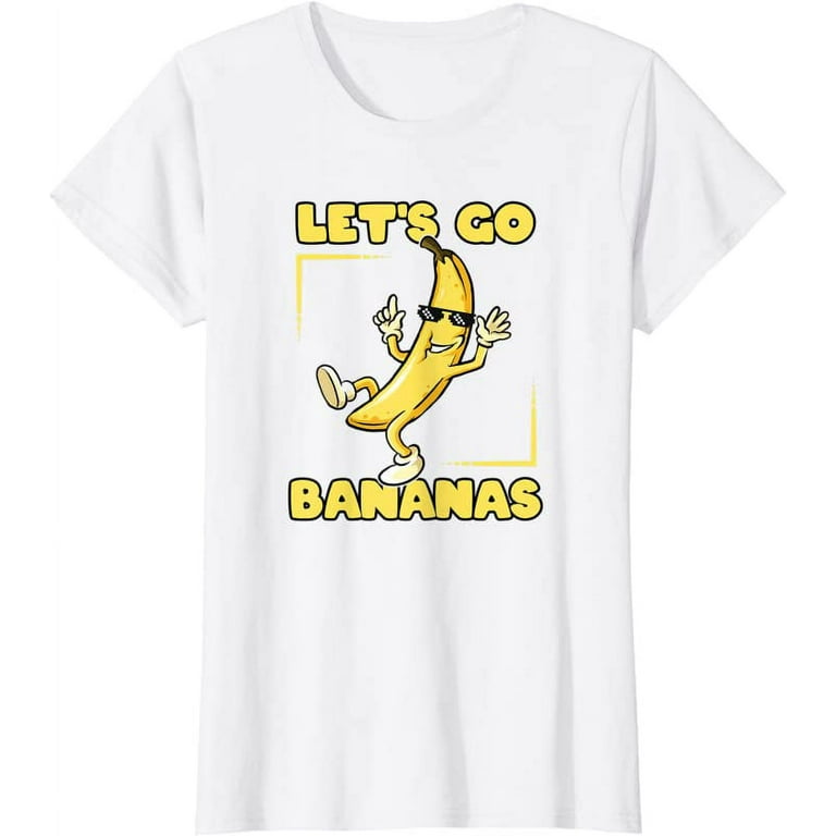 Let's Go Bananas Cool Thug Banana with Sunglasses Fruits T-Shirt 