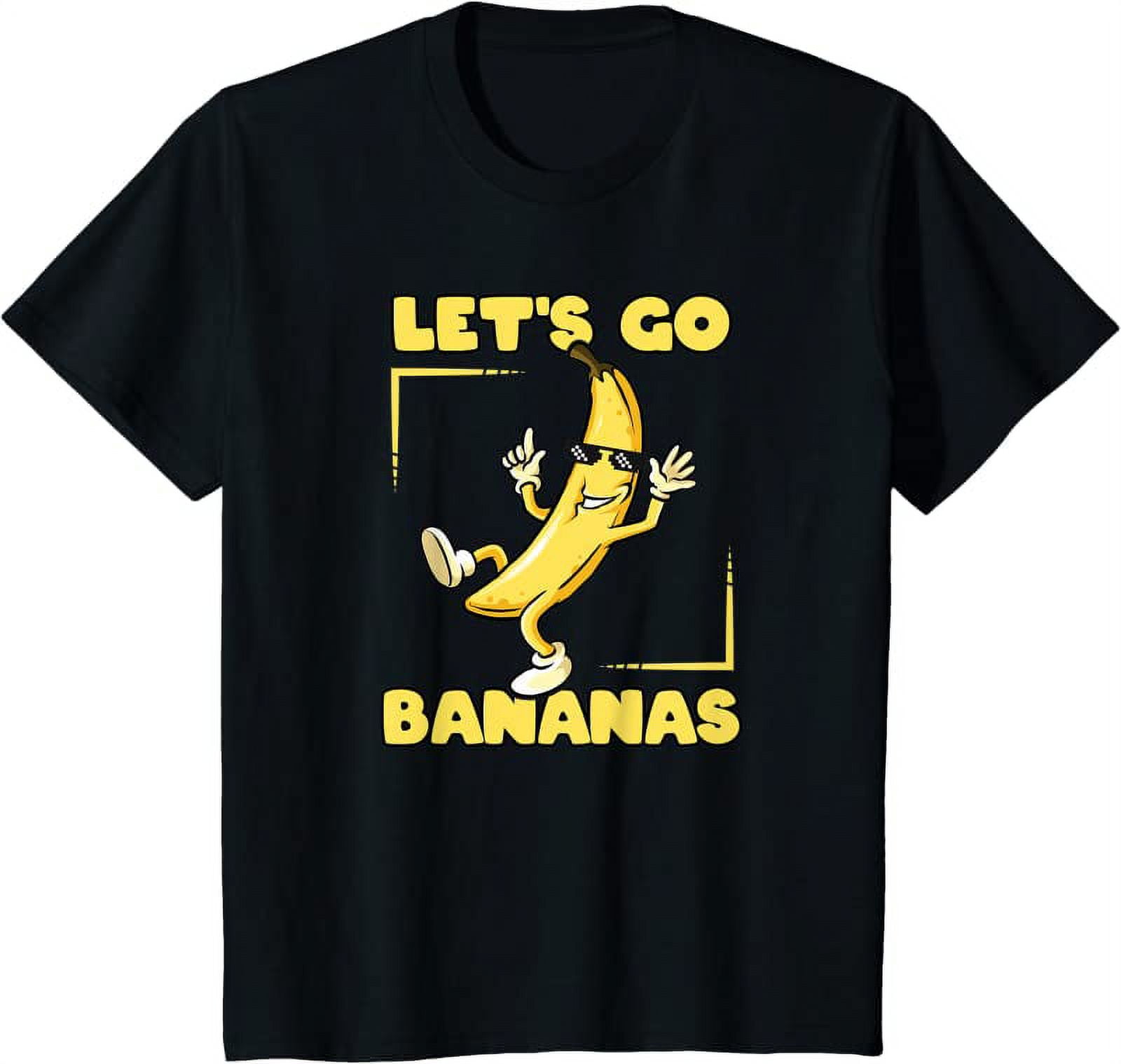 Let's Go Bananas Cool Thug Banana with Sunglasses Fruits T-Shirt 