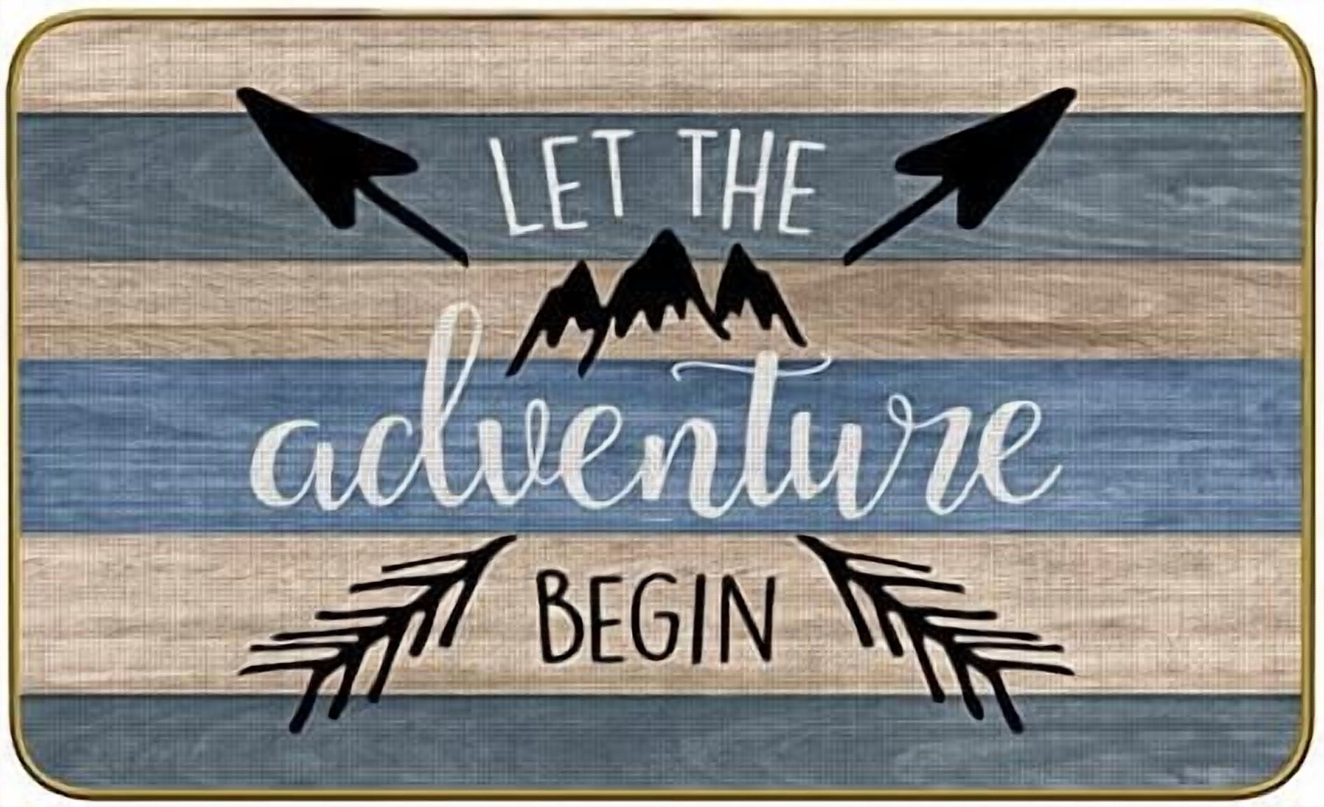 Let The Adventure Begin Camper Doormat Door Mat for Rv Home Entrance ...