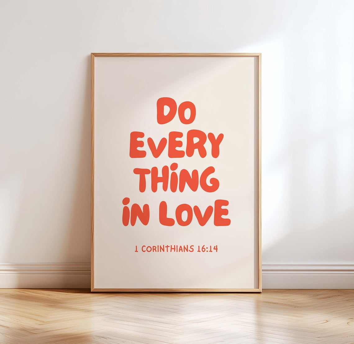 Let All That You Do Be Done in Love Christian Poster Unframed Paper ...