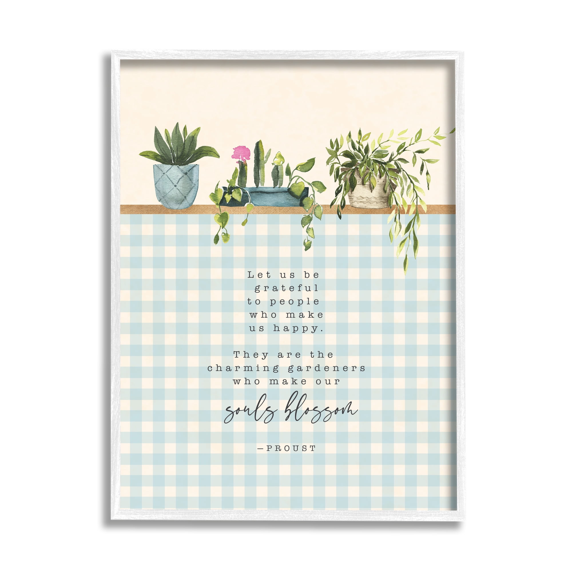 Let Be Grateful Phrase Gardening Bloom Metaphor 11 in x 14 in Framed Painting Art Prints, by Stupell Home Décor