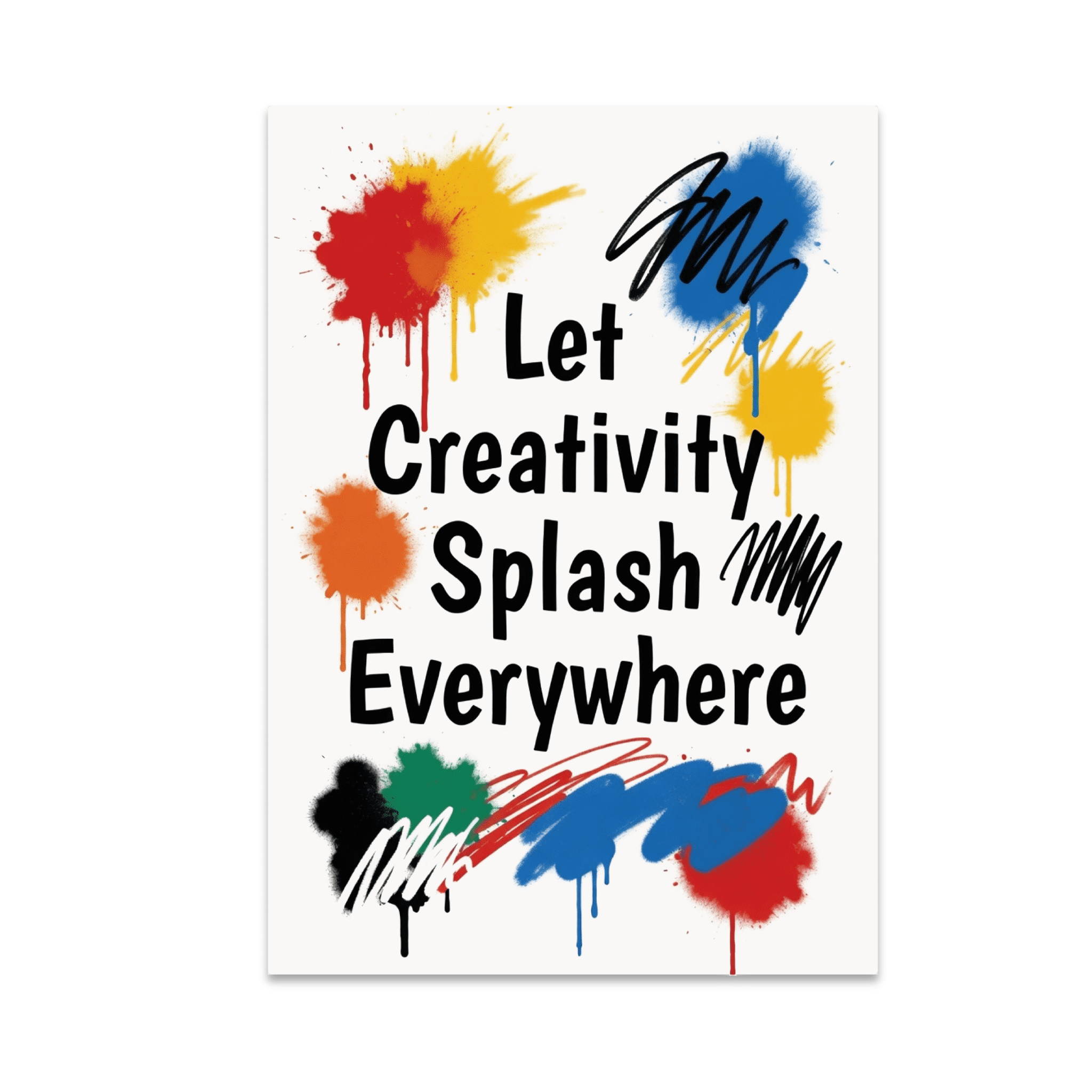 Let Creativity Splash Everywhere - Art Enthusiast - 13x19 Poster Print ...