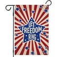 thumbnail image 1 of Let Freedom King Garden Flag 4th of July Patriotic Stars and Stripes Small Double Sided Readable Yard Welcome Independence Day Outdoor Lawn Decor Poster Flag, 1 of 5