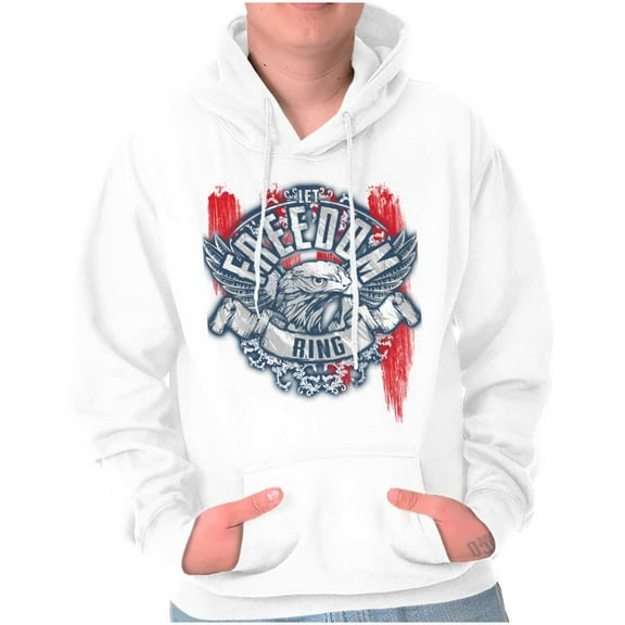 Let Freedom Ring American Flag Eagle Hoodie Sweatshirt Women Men Brisco Brands S