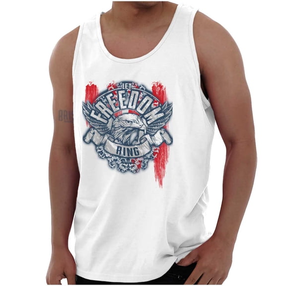 Let Freedom Ring American Flag Eagle Tank Top T Shirts Men Women Brisco Brands S
