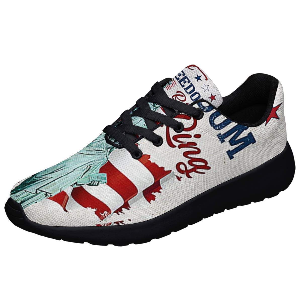 Let Freedom Ring Happy Independence Day Patriot Shoes Sneakers Black ...