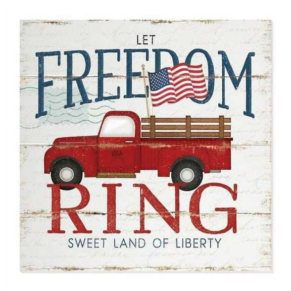 Let Freedom Ring Patriotic Wall Sign 12x12