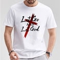 thumbnail image 1 of Let Go And Let God T-Shirt Christian Faith Trust In God Jesus Quote Tee For Men For Women Spiritual Gift, 1 of 7
