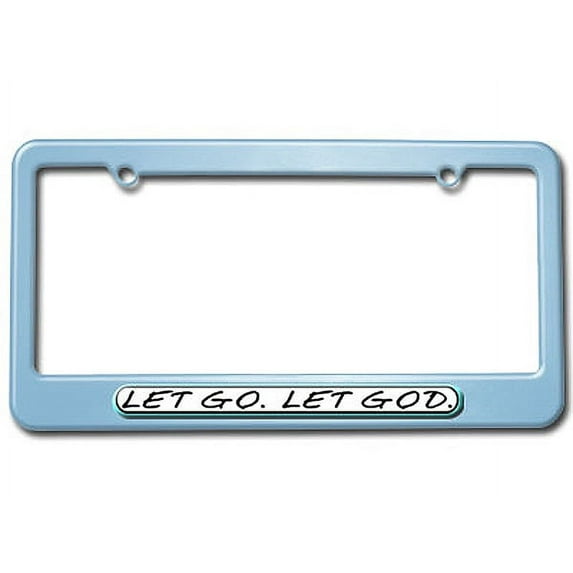 Let Go Let God - Religious Spiritual License Plate Frame
