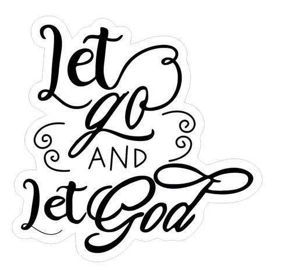 Let Go and Let God Vinyl Decals, Faith Religious Car Stickers, Bible