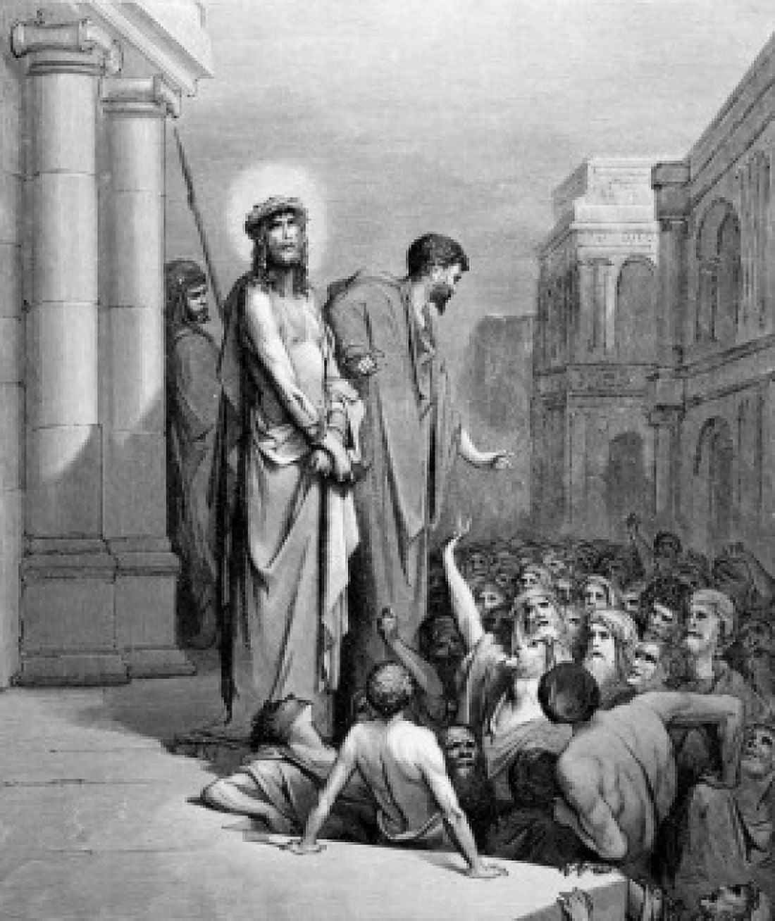Let Him Be Crucified by Gustave Dore 1832-1883 Canvas Art - Gustave Dore (24 x 36)