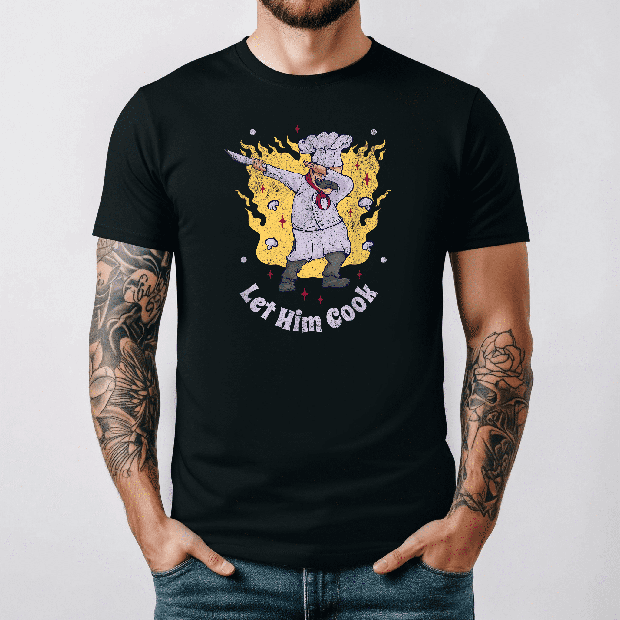 Let Him Cook Funny Meme Chef Retro Cooking Food Humor Tee V17453,for ...
