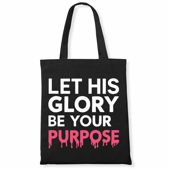 Let His Glory Be Your Purpose Cute Halloween Funny Witch Canvas Bag 1Pc