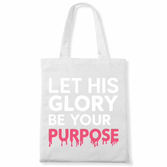 Let His Glory Be Your Purpose Cute Halloween Funny Witch Canvas Bag 2Pcs
