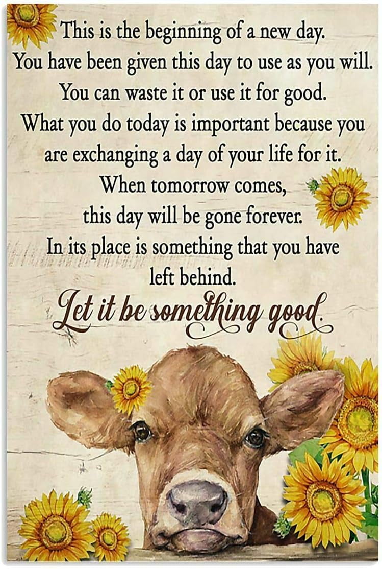 Let It Be Something Good Great Cow Wall Decor Artwork Gift For Children