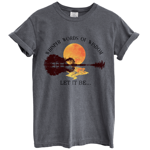 Let It Be Whisper Words of Wisdom T-Shirts for Women Men, Fun Graphic Tee Short Sleeve Tops - Vintage Pepper