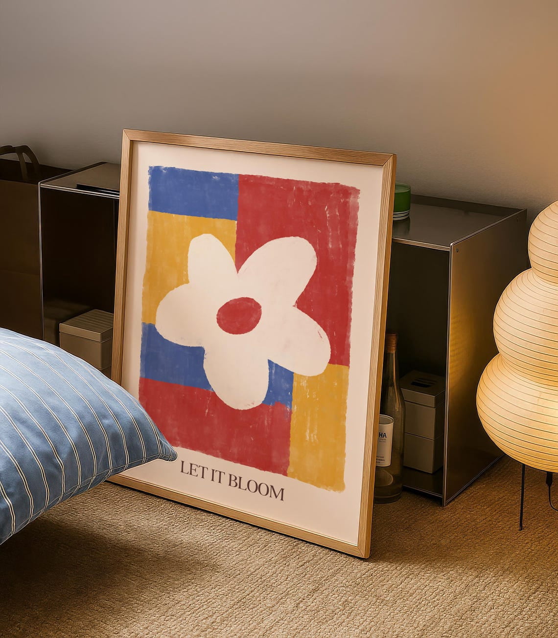Let It Bloom Floral Wall Art Print, Boho Botanical Decor - Walmart.com