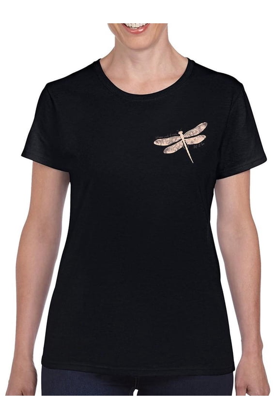 Let It Dragonfly T-shirt Women's -SmartPrintsInk Designs