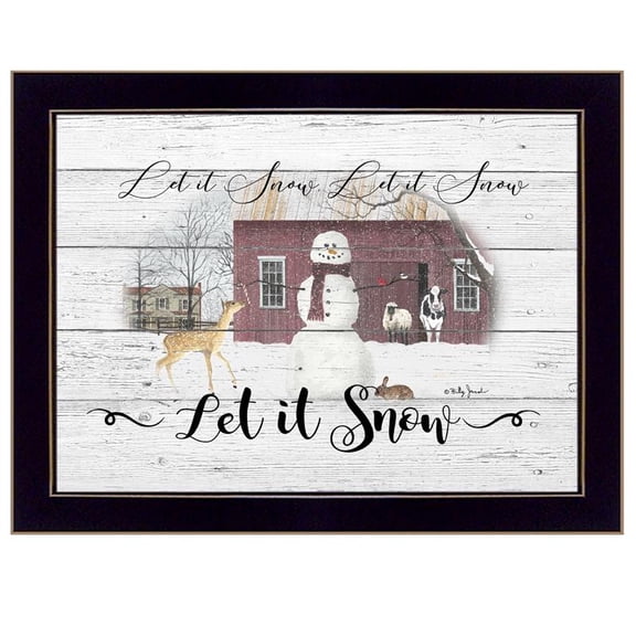 TrendyDecor4U Let It Snow By By Billy Jacobs Framed Print BJ1251-712