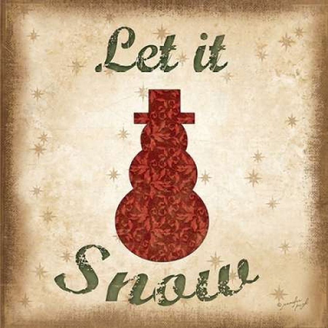 Let It Snow Canvas Art - Jennifer Pugh (24 x 24)