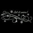 Let It Snow Frozen Snowflake Swirls Iron-on Clear Rhinestone Transfer ...