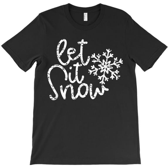 Let It Snow Funny Christmas Snowflake Holiday Graphic H49164 Unisex T-Shirt, Up to 5XL Available