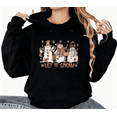 thumbnail image 1 of Let It Snow Graphic Sweatshirt Rustic Print Hoodie Black Women S-2XL Tops, 1 of 4