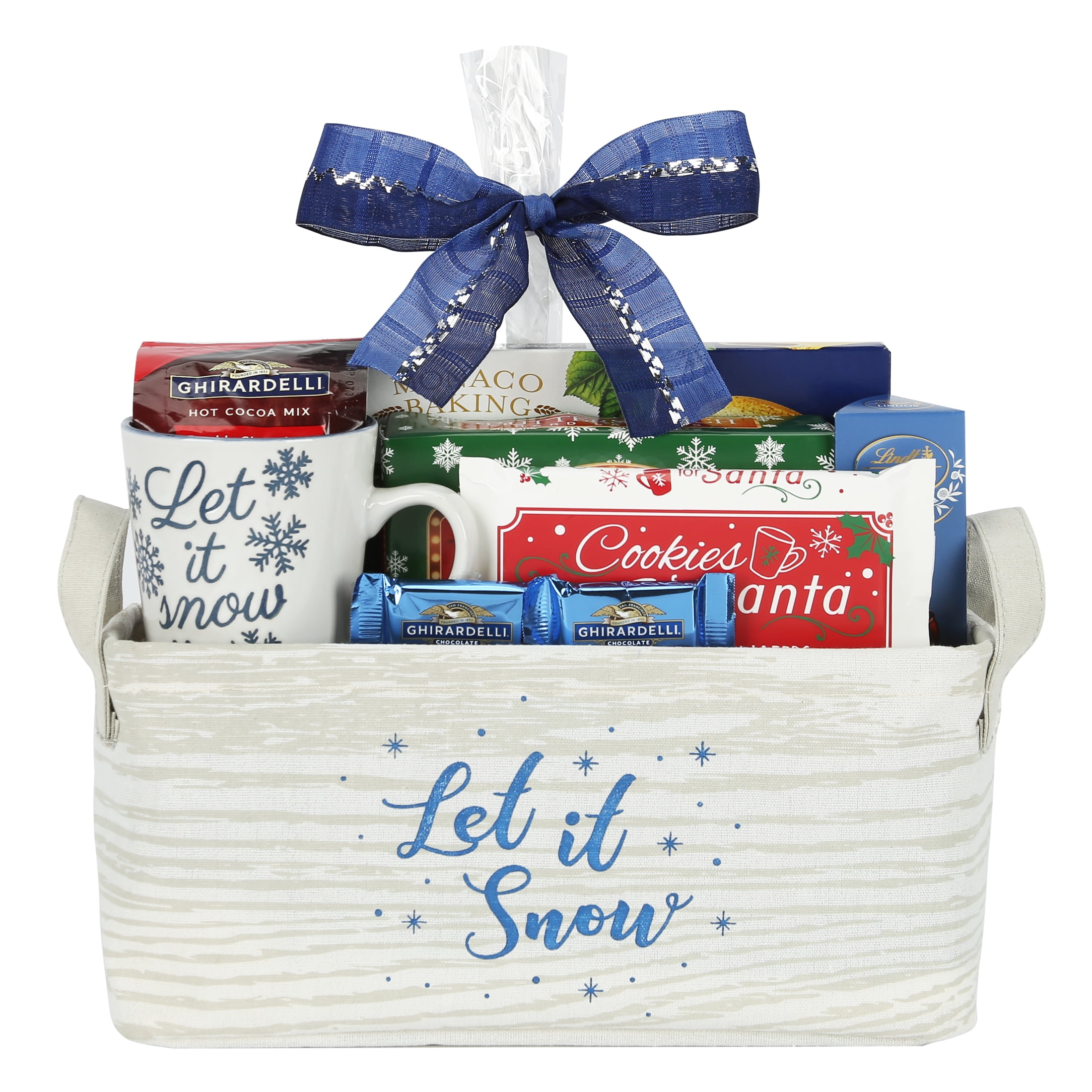 Let It Snow Holiday Gift Basket Tote by Houdini