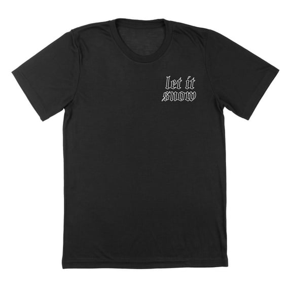 Let It Snow Holiday Graphic Black Mens T-Shirt