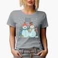 thumbnail image 1 of Let It Snow, Let It Snow, Let It Snow with Hand Drawn Snowman, Christmas Art Merch Gift, Heather Grey T-Shirt, Small, 1 of 5