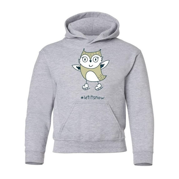 Let It Snow Owl. Hoodie Juniors -Image by Shutterstock, Large