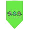 thumbnail image 1 of Christmas Pet and Dog Bandana Rhinestone, "Let It Snow Penguins", 1 of 10