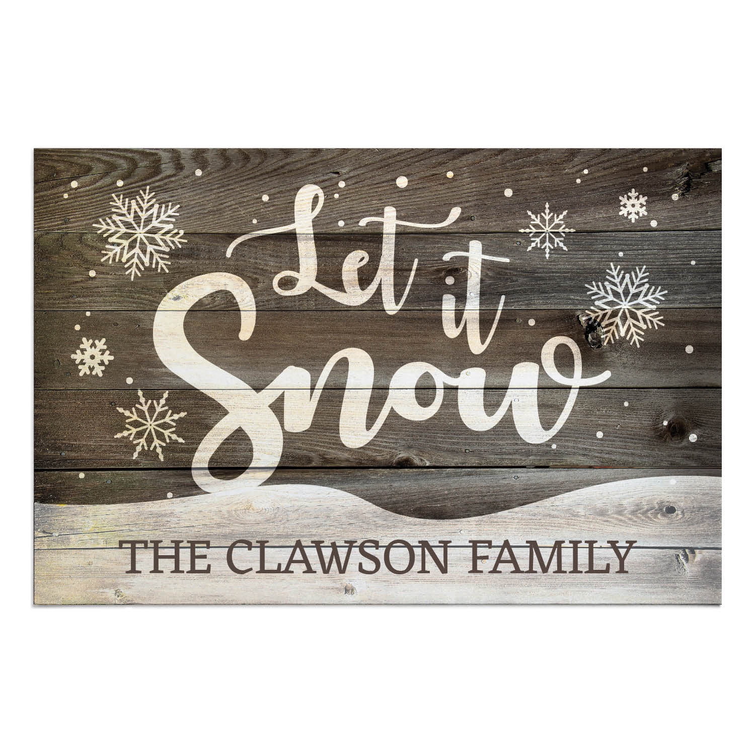 Let It Snow Personalized Doormat