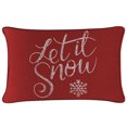 thumbnail image 1 of Let It Snow Pillow - 14x20 - Red Velvet, 1 of 1