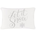 thumbnail image 1 of Let It Snow Pillow - 14x20 - White Velvet, 1 of 1