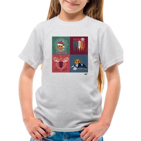 Let It Snow Reindeer - Xmas Winter Vibes Mountain Graphic T-shirt